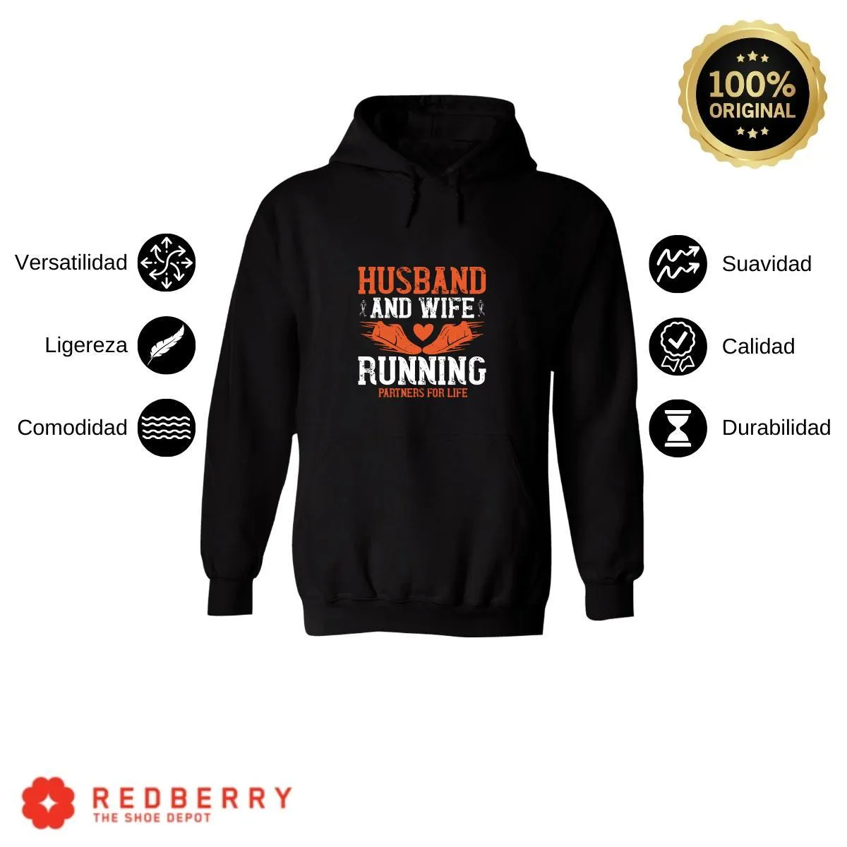 Sudadera Hombre  Hoodie Running Correr Maratón 010