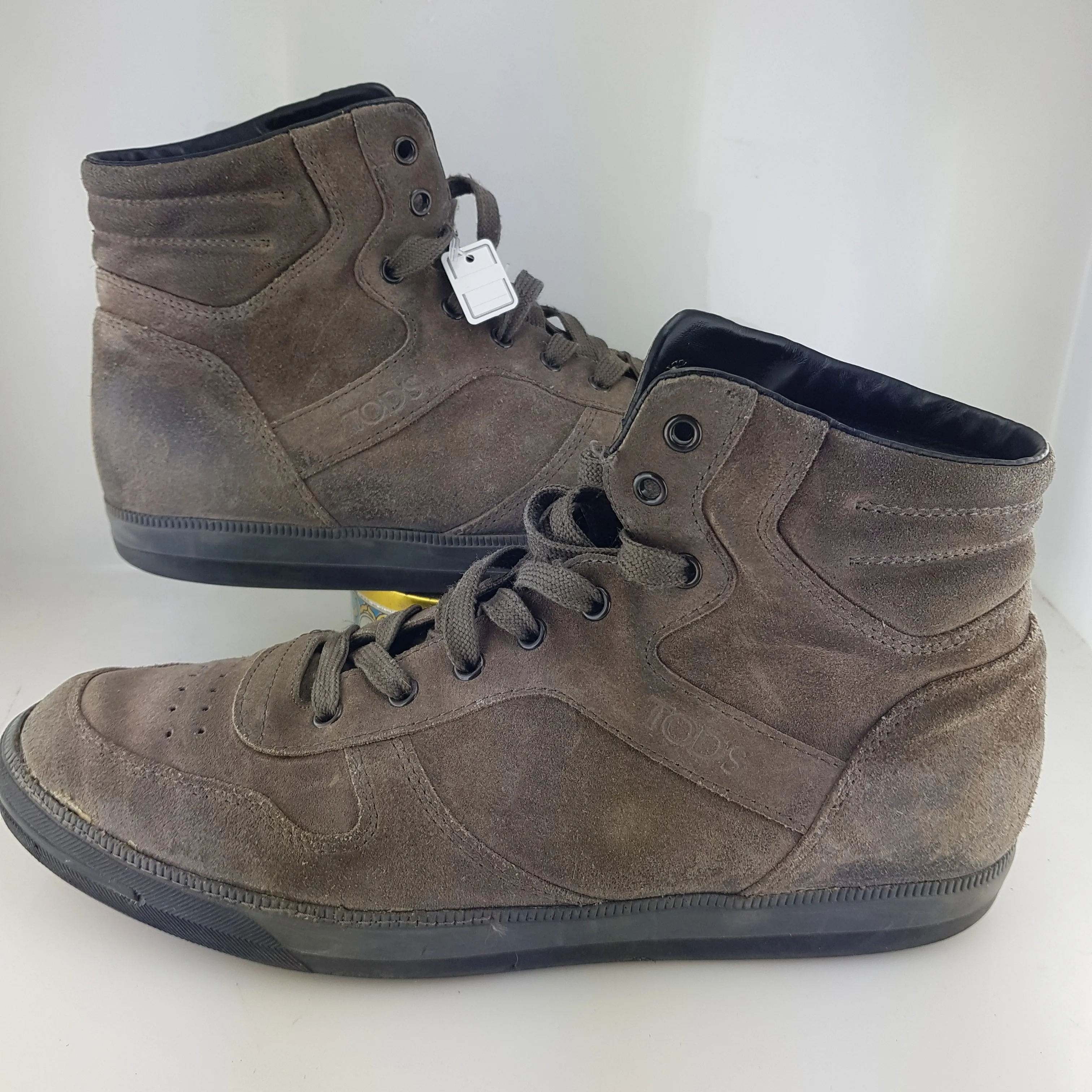 Suede high-top sneaker