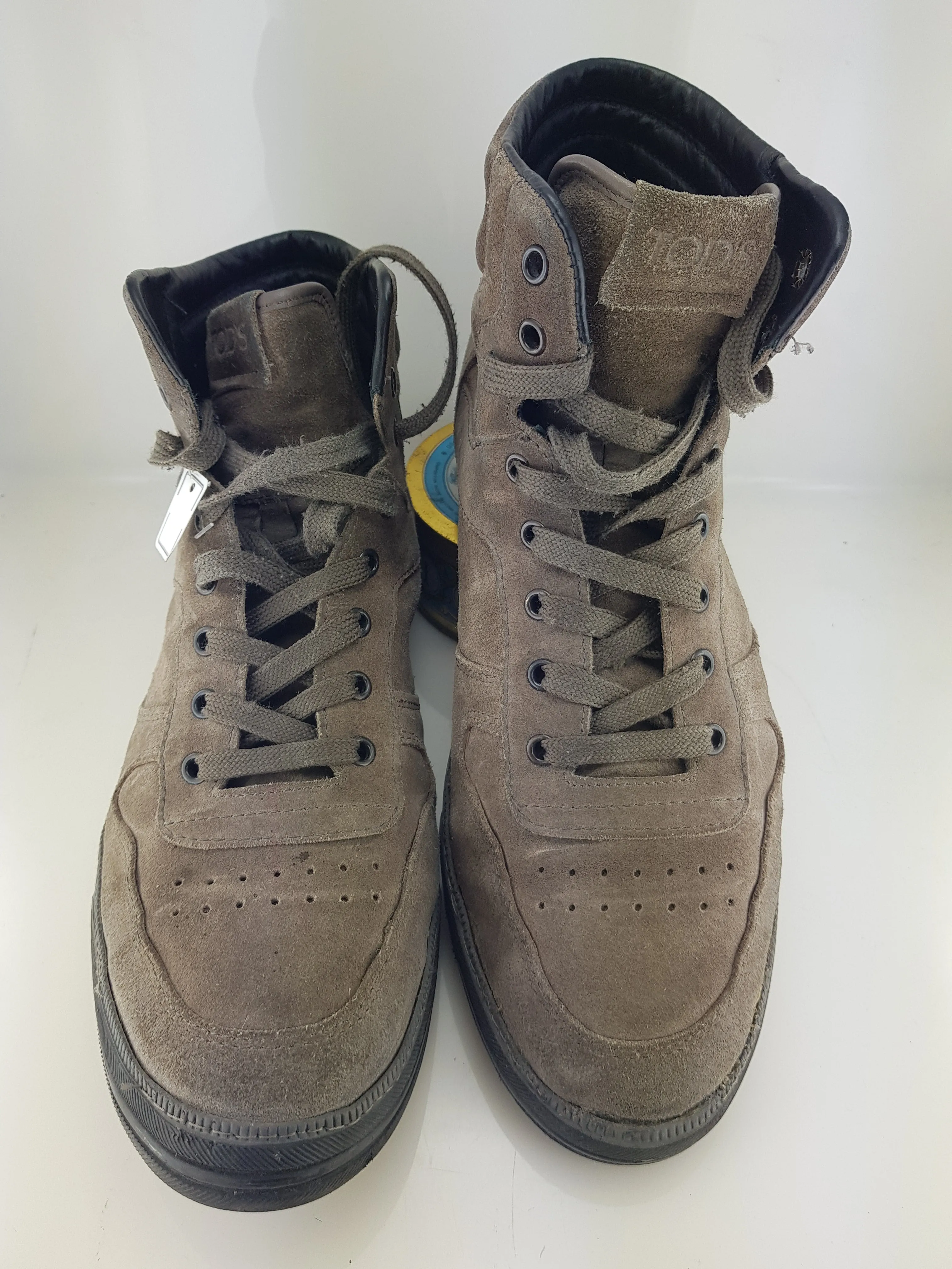 Suede high-top sneaker