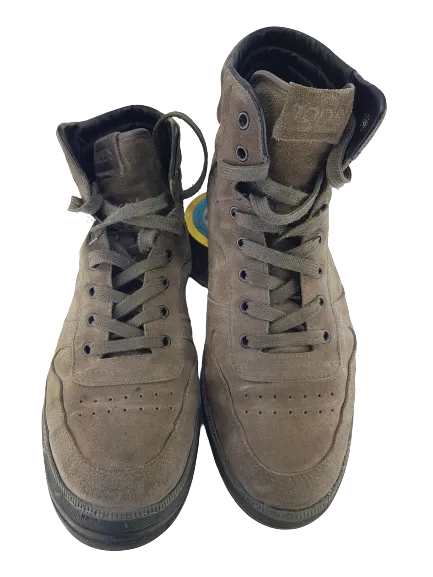 Suede high-top sneaker