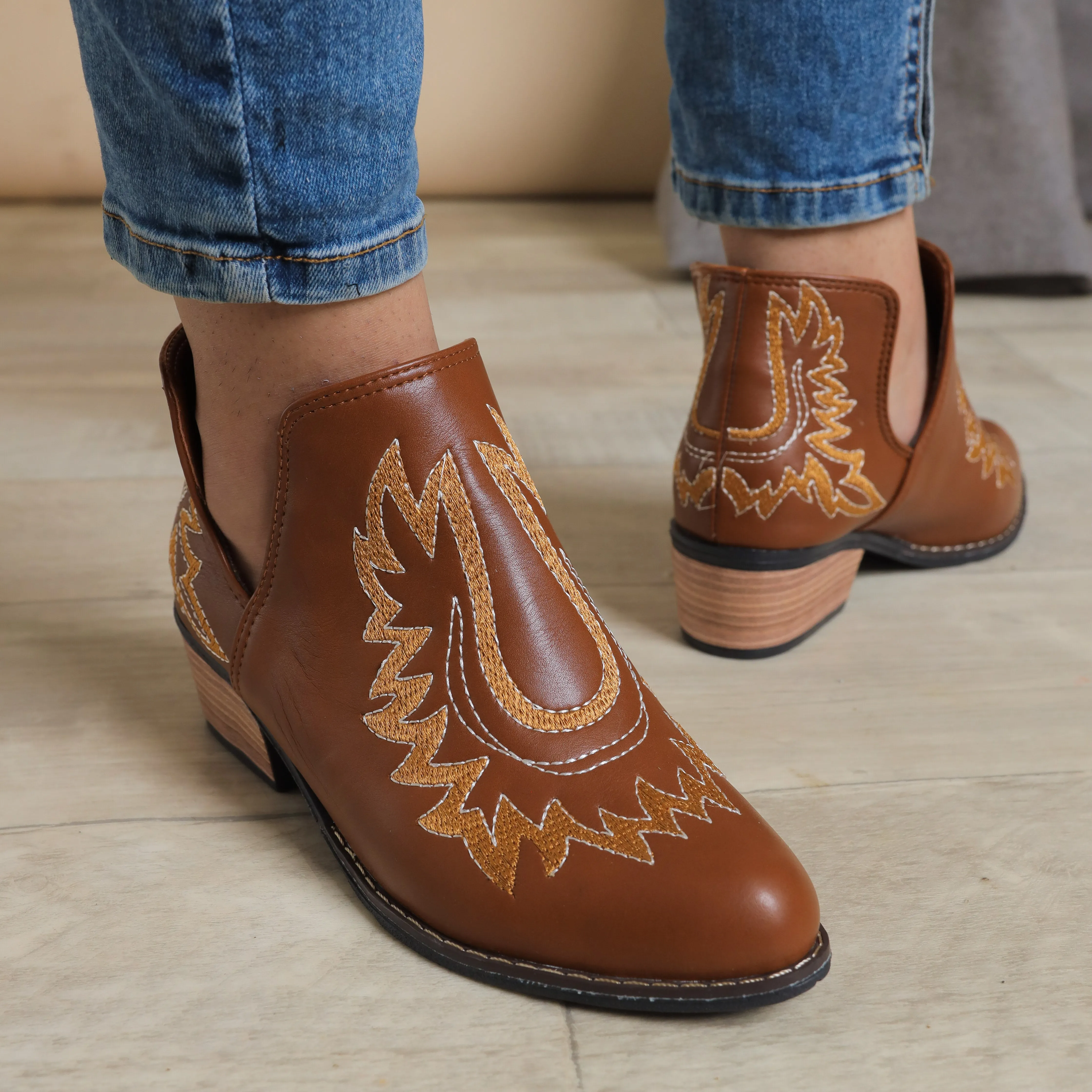 Texas Tekirdağ Ayakkabı Leather Boots - Havane