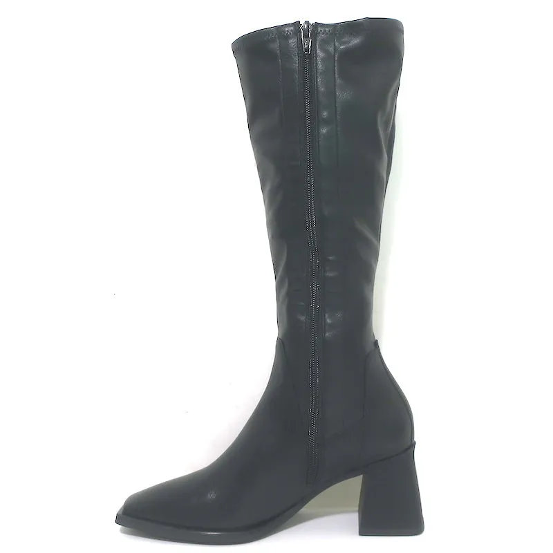 Vagabond Shoemakers Hedda Knee High Boots Black Leather Size 38 NEW