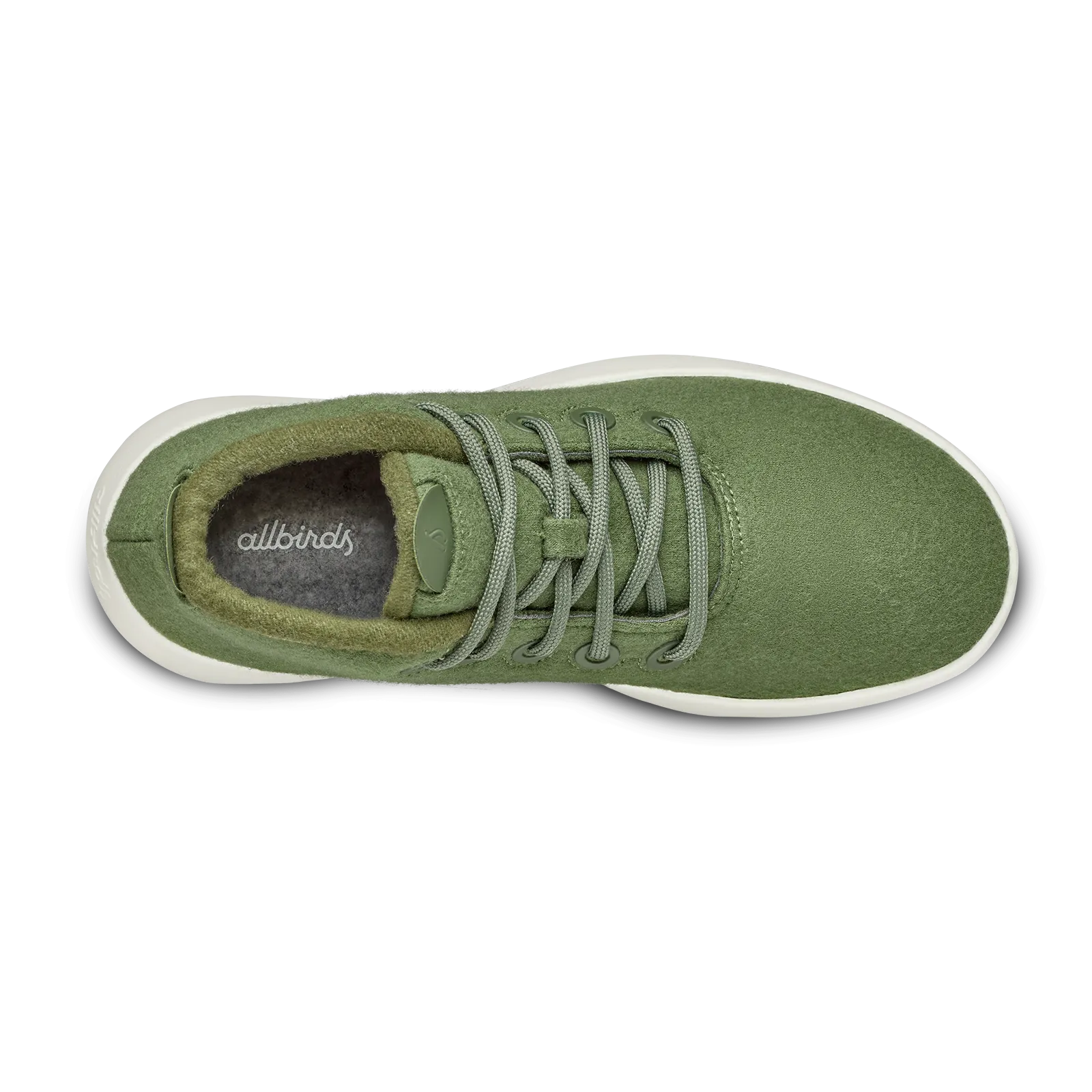 Women's Wool Runner-up Mizzles - Thunder Green (Natural White Sole)
