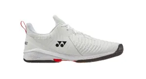 Yonex Power Cushion Sonicage 3 Men's Tennis Shoe in White/Red